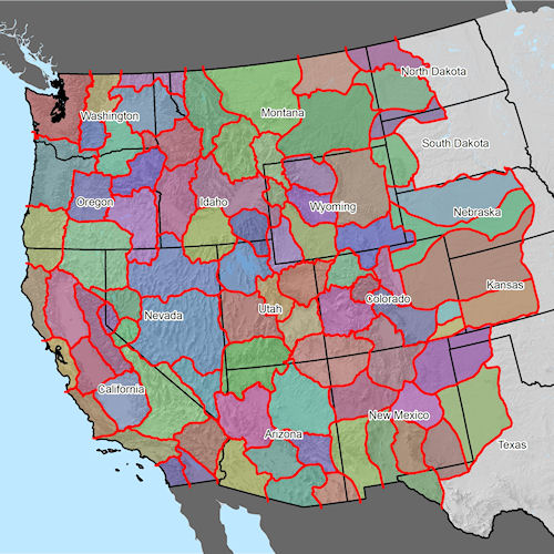 Social Resource Units of the Western USA